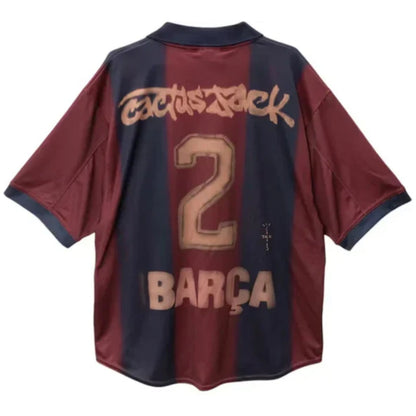 Travis Scott x Nike x FC Barcelona Retro 2000/01 Home Skeleton Jersey